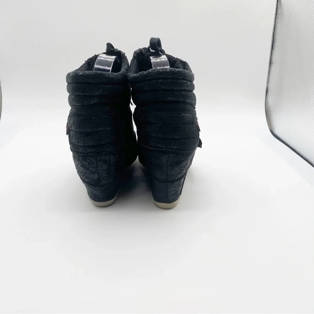 Big Buddha Wedge Strappy Shoes Black Bootie Like Size 10M - Picture 9 of 12